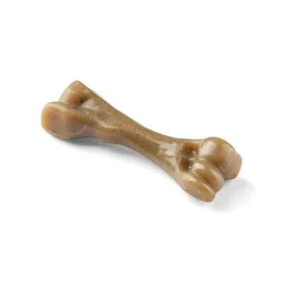 Immagine di Nylabone Giocattolo da masticare per cani con denti adulti, infuso sapore extra di pancetta in tutto, piccolo, cuccioli 0 a 11 kg