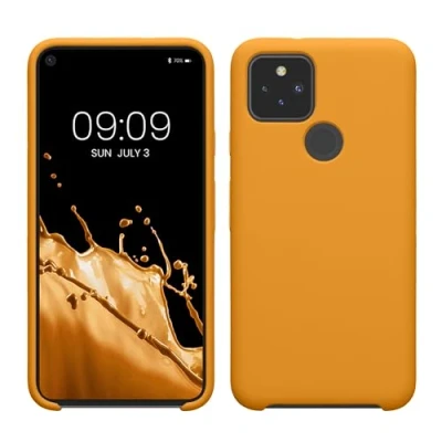 Immagine di kwmobile Cover per Google Pixel 5 Custodia Back Case Smartphone in Silicone TPU Protezione Gommata mango