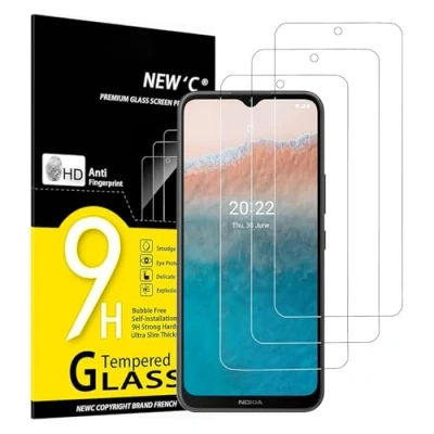 Immagine di NEW&#039;C 3 Pezzi, Vetro Temperato per Nokia C21 Plus, Pellicola Prottetiva, Senza Bolle, Durezza 9H, 0,33mm Ultra Trasparente, Resistente.