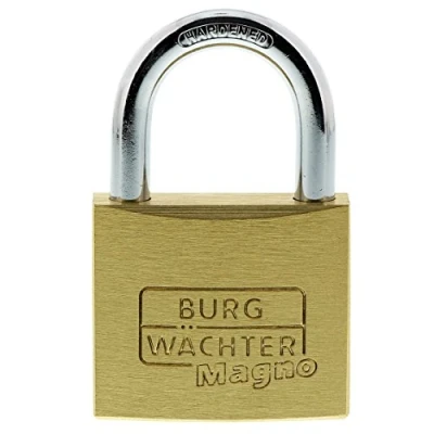Immagine di Burg Wächter 105021970 Lucchetto, Magno 400 E 40 SB, 2 Chiavi Incluse, Spessore Arco: 6,5 mm, Oro