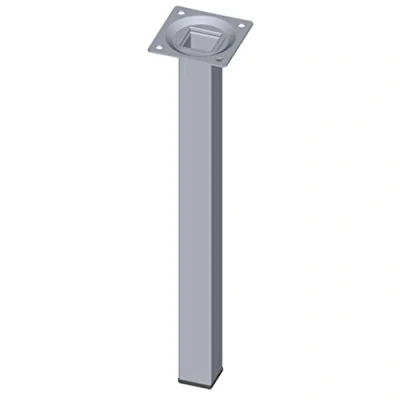 Immagine di Element System 18133 00357 Set de 4 Gambe in Acciaio con Piastra di Ancoraggio, Cromo, 30 cm, Pezzi