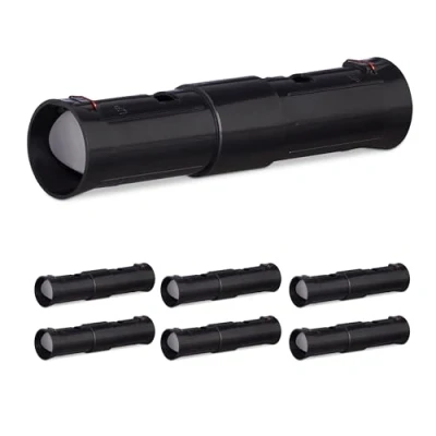 Immagine di Relaxdays Trappola per Talpe, Set da 7 Dissuasori Cattura Topi Vivi, 2 Aperture di Controllo, Regolabile, Plastica, Nero