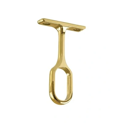 Immagine di Gedotec Supporto per tubo di armadio, ovale, asta appendiabiti, in metallo e ottone lucido, 30 x 15 mm, 1 pezzo, appendiabiti