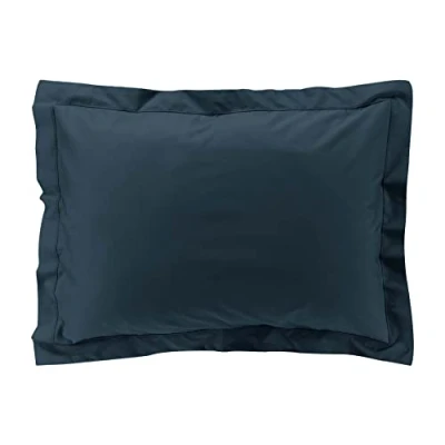 Immagine di douceur d&#039;intérieur, Federa per cuscino (50 x 70 cm) Percaline Blu Notte, Percale di Cotone