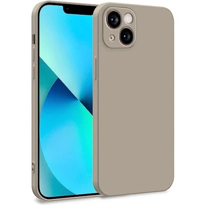 Immagine di MyGadget Cover per iPhone 13 Custodia in Silicone Morbido a Doppio Strato Case con Protezione Fotocamera &amp; Fodera Interna Antigraffio Grigio
