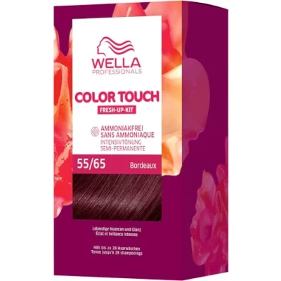 Immagine di Wella Professionals Color Touch Bordeaux Fresh Up Kit 55/65 colore semipermanente viola chiaro intenso mogano marrone Castano
