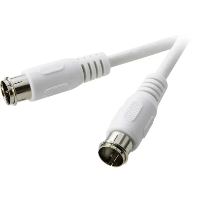 Immagine di SpeaKa Professional SAT Cavo [1x Spina quick a F 1x F] 1.50 m 75 dB Bianco