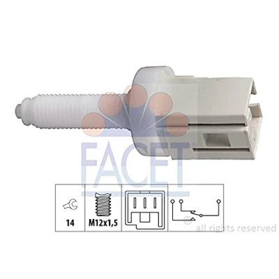 Immagine di FACET 7.1077 Interruttore luce freno meccanico M12x1,5 Made in Italy OE Equivalent LANCIA: Thema Sedan