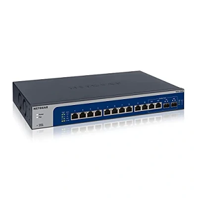Immagine di NETGEAR XS512EM Switch Smart Managed Plus a 12 Porte Gigabit Ethernet, con 2 SFP+ da 10G, Montaggio su Desktop/Rack