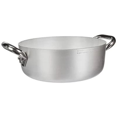 Immagine di Pentole Agnelli ALMA10624 cm 24 Alluminio Professionale, 4.1 L, Acciaio Inossidabile, Argento,