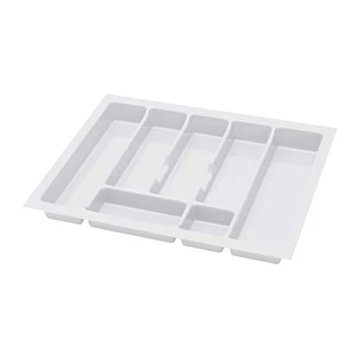 Immagine di ALUSFERA Portaposate da Cassetto 60cm Universale Organizer Cassetti Cucina Porta Posate Divisori per Durevole 530x430mm Bianco