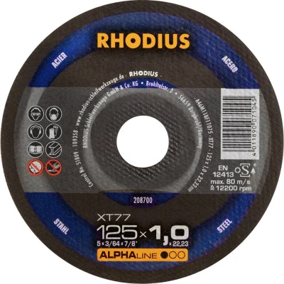 Immagine di Rhodius, Lama, Disco da taglio extra sottile XT77 125 x 1,0 22,23 mm