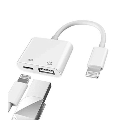 Immagine di per Apple Certificato Adattatore Lightning Maschio A USB Femmina OTG e Cavo Caricabatterie iPhone 14 pro max Ipad Fotocamera Memory Stick Flash Drive Convertitore Splitter Ricarica
