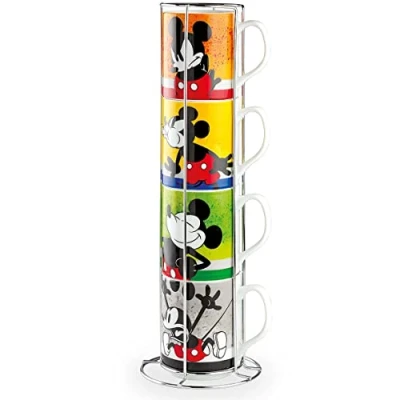 Immagine di EGAN Set 4 Tazze Impilabili Mickey I am ML.350 + Metalrack
