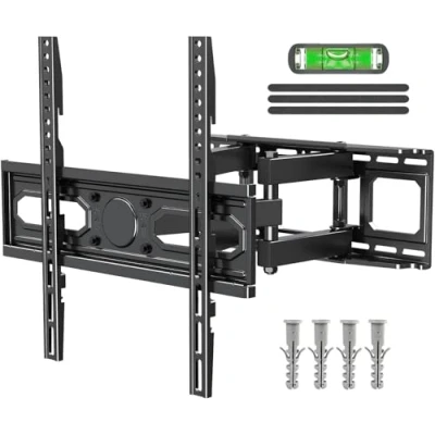 Immagine di ELIVED supporto da parete per TV orientabile 26 70 pollici, piatto e curvo fino a 45 kg, con max. VESA 400 x mm, regolabile in altezza EV1001