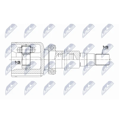 Immagine di NTY NPW VV 083 Kit Giunto Omocinetico Trasmissione automatica Assale anteriore Dx