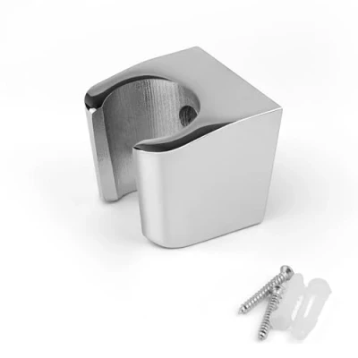 Immagine di Supporto Soffione Doccia, Argento Staffa per Doccia in Lega di Zinco, Fissaggio a Parete con Viti Universale Supporto, Compatibile la Maggior Parte dei Soffioni 0XBIT