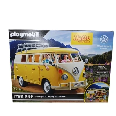 Immagine di PLAYMOBIL Volkswagen 71138 T1 Camping Bus Netto Edition 2, per bambini dai 5 anni in su
