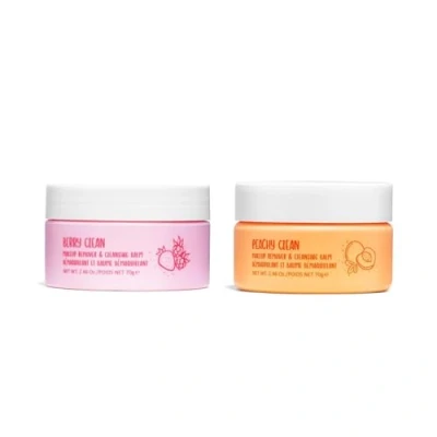 Immagine di W7 Latte detergente viso Peachy Clean + Berry Set 2 prodotti Struccante con estratti di frutta Pelle pulita e non unta