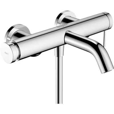 Immagine di hansgrohe Tecturis S Rubinetto per Vasca da Bagno Esterno 2 Utenze, Miscelatore Monocomando Vasca, Cromo