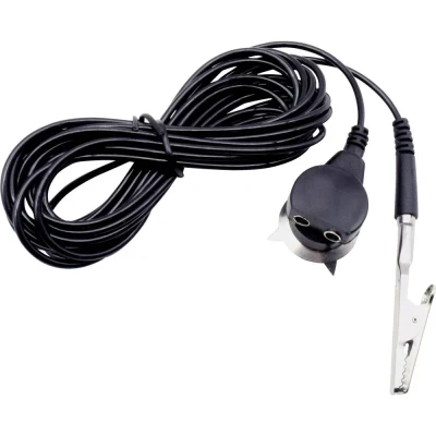 Immagine di Quadrios Cavo di messa a terra ESD 3.60 m Morsetto vite, Connettore pressione 10 mm, Presa, coccodrillo