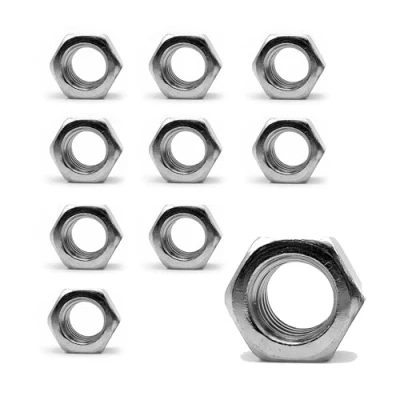 Immagine di DOJA Barcelona Dadi 10 Dado Esagonale M24 Acciaio Zincato Assortiti 19x36 mm Set Esagonali Filettati Kit Elementi di Fissaggio in Interni ed Esterni Minuteria Ferramenta