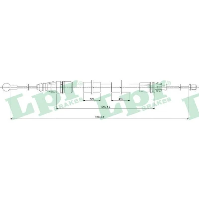 Immagine di LPR C0733B Cavo Freno 1496/1365 A disco OPEL: Vivaro Van, Combi, RENAULT: TRAFIC 2 Kasten, Bus, NISSAN: Primastar Van