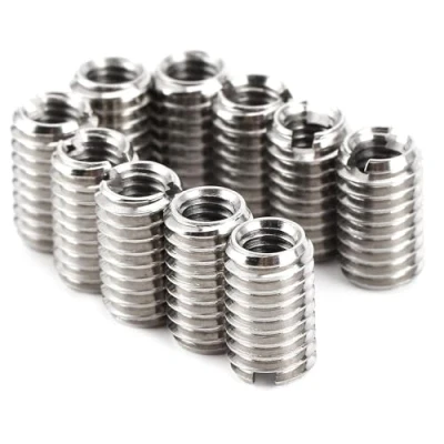 Immagine di 10 Pezzi Inserti Filettati Dado Riduzione interno M4*0.7 esterno M6*1 lungo 10mm Acciaio Inossadabile Hardware Fastener Conversione Filo Strumento Kit per Inserto Riparazione
