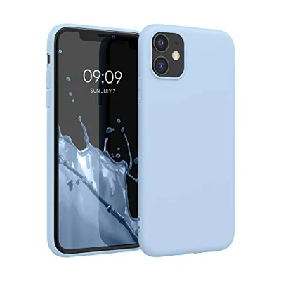 Immagine di kwmobile Custodia Compatibile con Apple iPhone 11 Cover Back Case per Smartphone in Silicone TPU Protezione Gommata blu chiaro matt