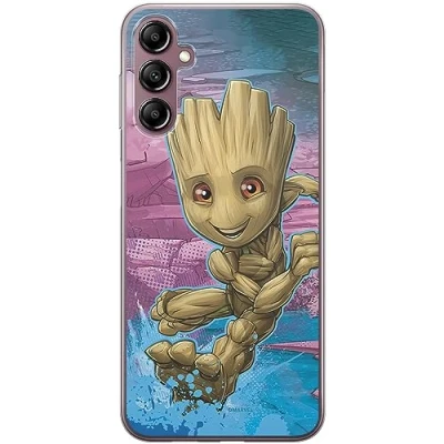 Immagine di ERT GROUP custodia per cellulare Samsung A14 4G/5G originale e con licenza ufficiale Marvel, modello Groot 001 adattato in modo ottimale alla forma dello smartphone, TPU