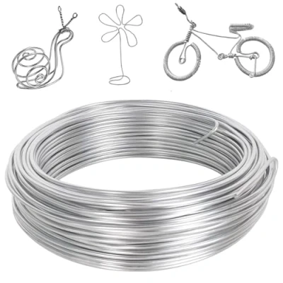 Immagine di 2mmx30m Filo Alluminio, Metallico Colore Argento, Artigianato di Alluminio Pieghevole, Flessibile e Modellabile, per Creazione Gioielli, L&#039;imballaggio, L&#039;artigianato Della Scultura