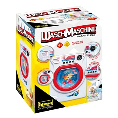 Immagine di Idena 40469Lavatrice per Bambini con Effetti Luminosi e Sonori, Caricatore Frontale 4 Programmi Cestello Rotante, Giocattolo L&#039;Apprendimento di Abilità Pratiche, Multicolore, s, 40469