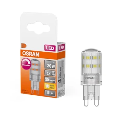 Immagine di OSRAM 4058075607286 LED (monocolore) ERP F (A G) G9 Forma di batteria 3 W = 30 Bianco caldo (Ø x L) 16 mm 52 1 pz.