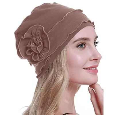 Immagine di osvyo Chemo Copricapo Turbante Cap per Donne Cancro Beanie Perdita di Capelli Sigillato Imballaggio Leggero Albicocca Blush