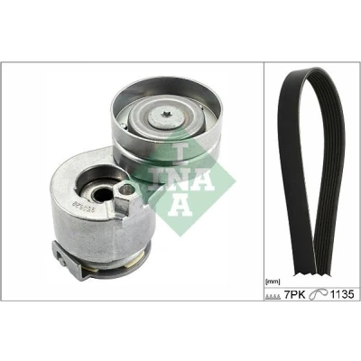Immagine di INA 529 0283 10 Kit cinghie Poly V Controllare corsa libera generatore ed ev. sostituire RENAULT: CLIO 3