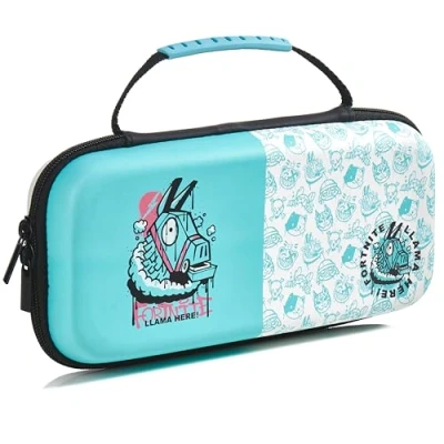 Immagine di Numskull Fortnite Nintendo Switch Case Official Llama Hard Shell Carrying with Game Cartridge Storage, Soft Inner Lining
