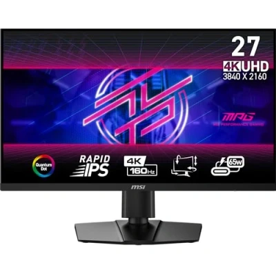 Immagine di MSI MPG 274URF QD Monitor Gaming 27&quot; UHD 4K (3840 x 2160), Pannello Rapid IPS, 160 Hz, 0.5 ms (GtG), 145% sRGB, Design Senza Cornice, VESA DisplayHDR 400, DisplayPort 1.4a, HDMI 2.1, USB