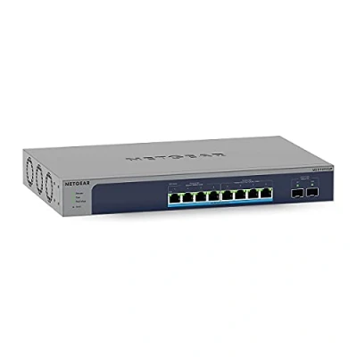 Immagine di NETGEAR MS510TXUP 10 porte da GB, Switch PoE LAN multi Gigabit Smart ,con 8 PoE++ 295 W, 2 SFP+ G, gestione Insight Cloud, montaggio su desktop/rack e supporto a vita ProSAFE