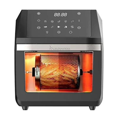 Immagine di MasterPRO Rocket 1100 Friggitrice Forno Senza Olio Capacità di 11 L e 1800 W Potenza Schermo LED Touch Cestello Antiaderente Nero Temperatura Regolabile 80 200ºC