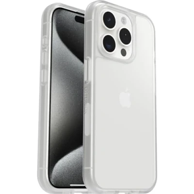 Immagine di OtterBox cover per iPhone 15 Pro Sleek, resistente a shock e cadute, Sottile, testata norme anti caduta MIL STD 810G, Trasparente, Senza Retail Package