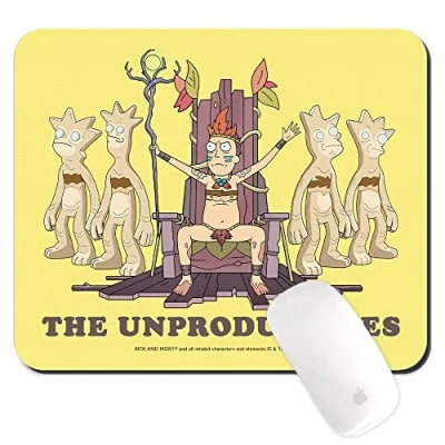Immagine di ERT GROUP tappetino per mouse Rick and Morty originale e con licenza ufficiale PC, motivo 005 giallo, computer, antiscivolo, 225 mm x 189
