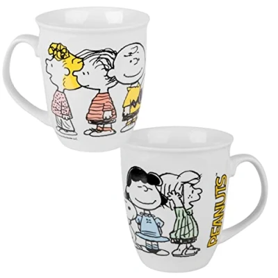 Immagine di Snoopy THE Peanuts Family Tasse Kaffeetasse Kaffeebecher Borraccia, Taglia: One Size, Weiß