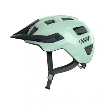 Immagine di ABUS MTB MoTrip robusto casco per mountain bike con visiera regolabile in altezza vestibilità personalizzata unisex verde menta lucido, L