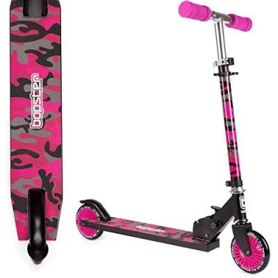 Immagine di Monopattino Bambino Pieghevole 2 Ruote Scooter 8 Anni In Alluminio Con Manubrio Regolabile A 4 Altezze Adatto Dai 5 Ai 14 Di Bopster