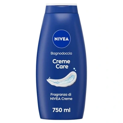 Immagine di NIVEA Bagnodoccia Creme Care 750 ml, Bagnoschiuma in Crema detergente e nutriente, docciaschiuma arricchita con Vitamine C, Oli Nutrienti al classico profumo di