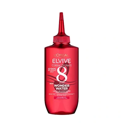 Immagine di L&#039;Oréal Paris Wonder Water, balsamo liquido per capelli di Elvive Colour Protect, 8 secondi danneggiati e colorati con tecnologia lamellare, 200 ml