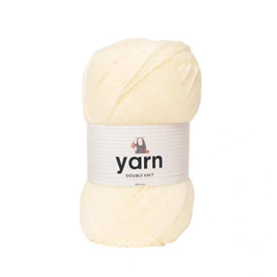 Immagine di Acrilico a maglia doppia crema 100 g Korbond (disponibile in 27 colori) Filato leggero, ipoallergenico e durevoleIdeale per maglioni, coperte, indumenti neonati