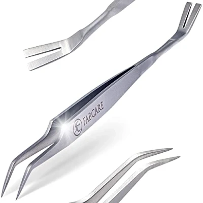 Immagine di FABCARE 2 in 1 Pinza per zecche pinzetta e uncino incl. Custodia, Book Scheda rilevamento Persone, Cani, Gatti Dispositivo rimozione