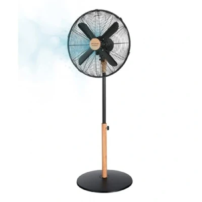 Immagine di Cecotec Ventilatore da terra EnergySilence 600 Woodstyle. 50 W, finitura legno, diametro 16&quot; con 4 lame, 3 velocità, oscillazione, altezza regolabile, massima sicurezza