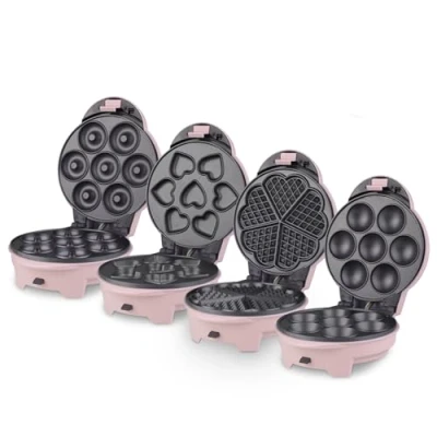 Immagine di Weasy Macchina per Dolci KID400 4 in 1, Waffles,Ciambelle,Cupcake,Temperatura Regolabile fino 210C, Spegnimento Automatico,700W,Piastre Antiaderenti